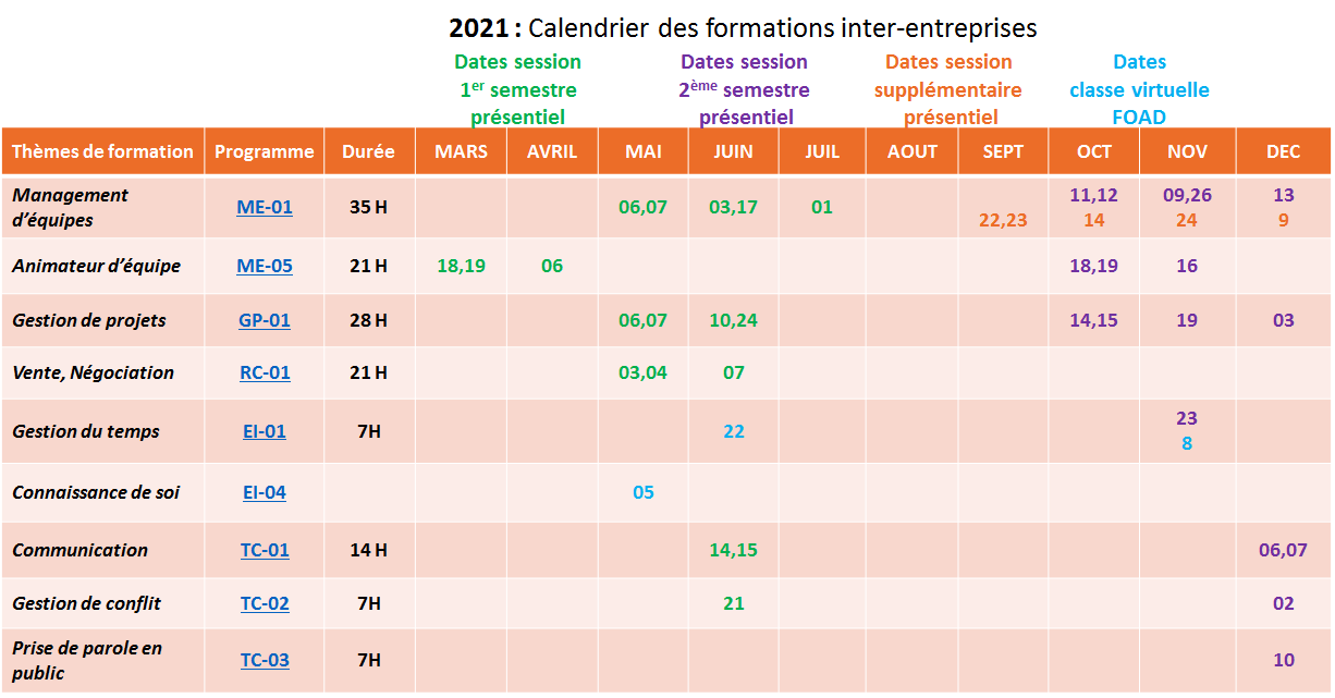 calendrier calendrier